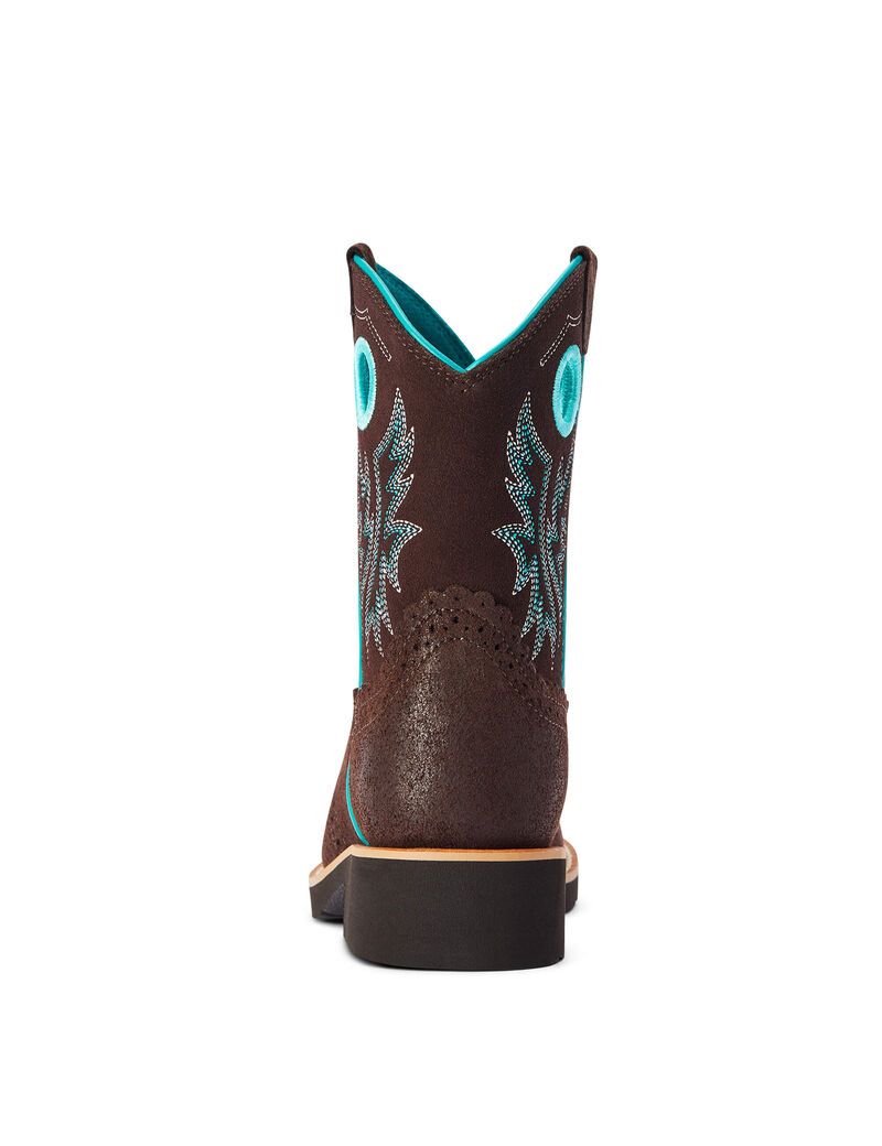 Botas Occidentales Ariat Fatbaby Cowgirl Azul Rey Chocolate | POI502347