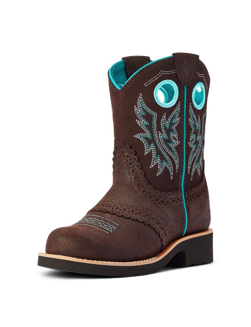 Botas Occidentales Ariat Fatbaby Cowgirl Azul Rey Chocolate | POI502347