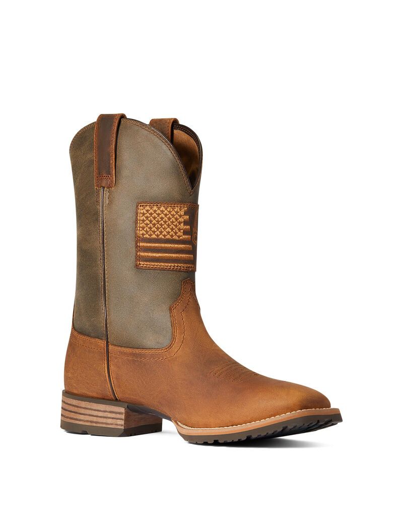 Botas Occidentales Ariat Híbrido Patriot Country Marrom | QOS570924