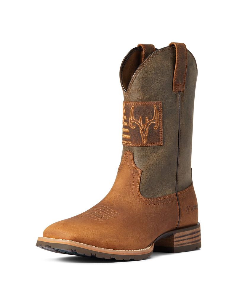 Botas Occidentales Ariat Híbrido Patriot Country Marrom | QOS570924