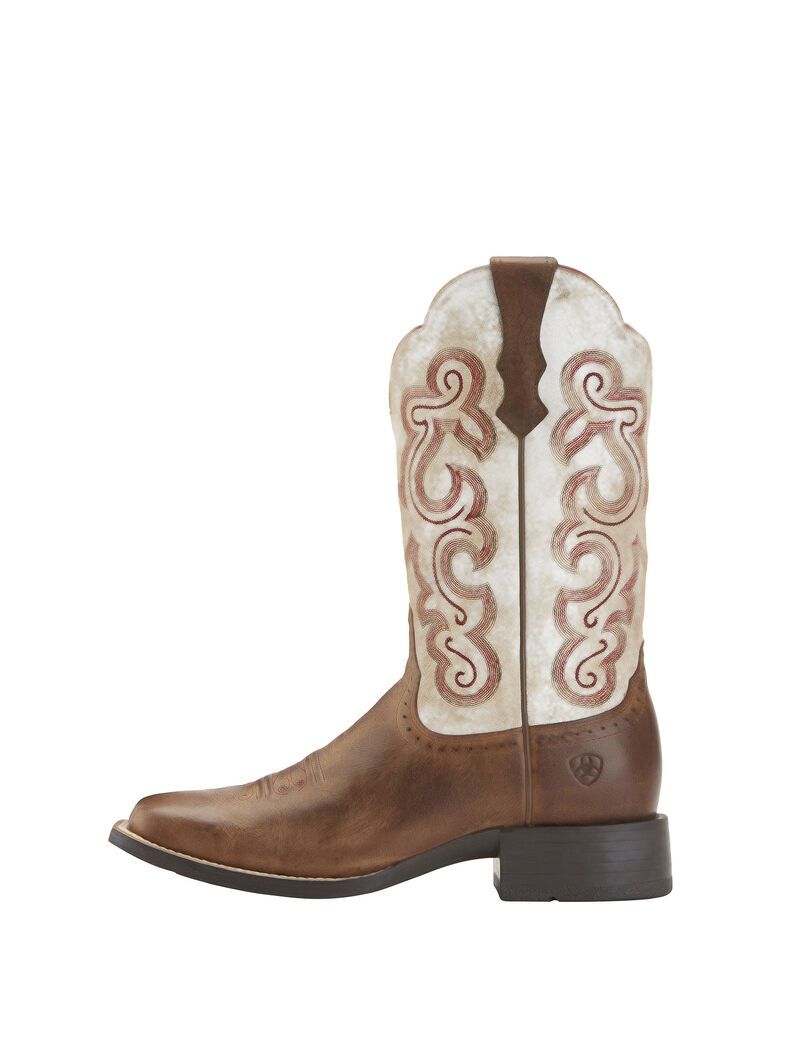 Botas Occidentales Ariat Quickdraw Beige | OLT406239