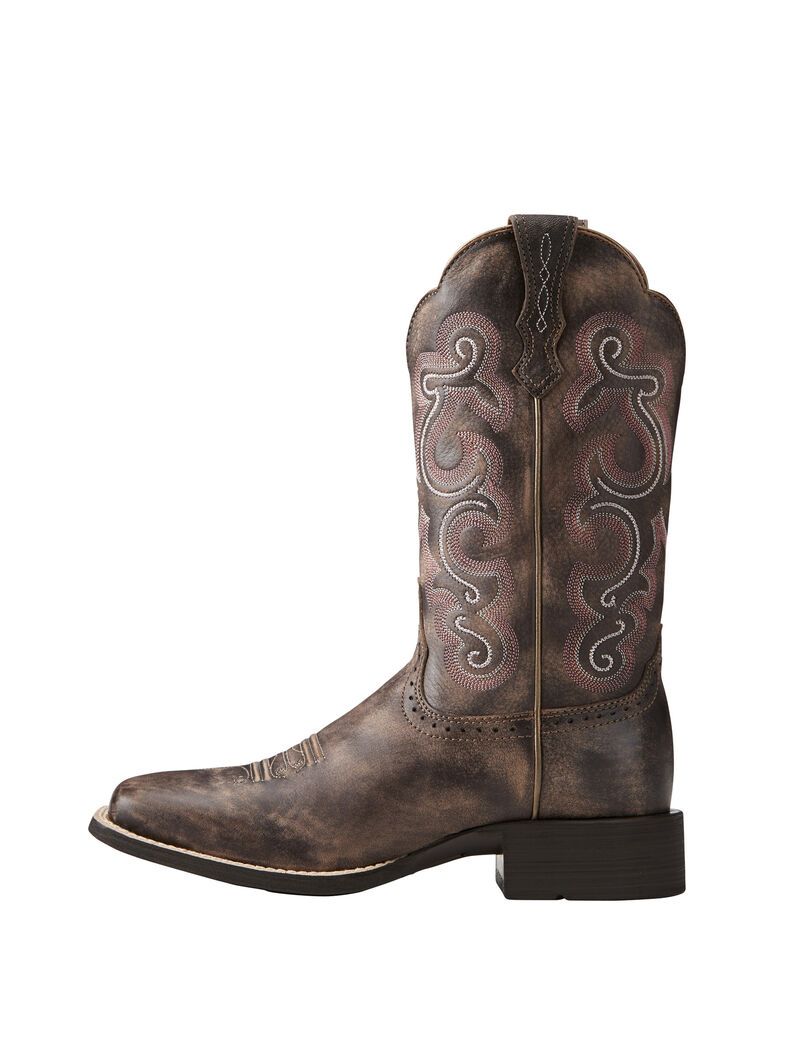 Botas Occidentales Ariat Quickdraw Chocolate | CWU872541