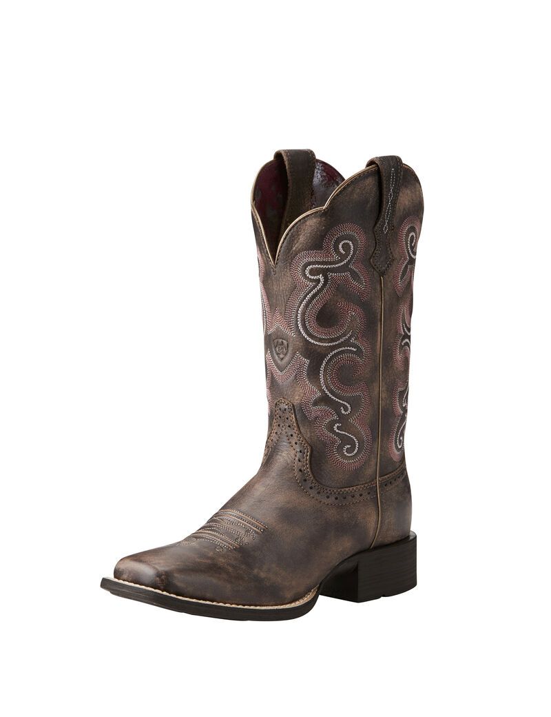 Botas Occidentales Ariat Quickdraw Chocolate | CWU872541