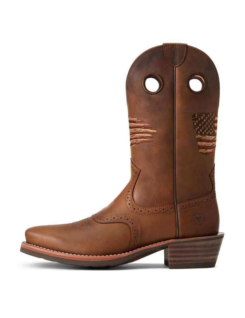 Botas Occidentales Ariat Roughstock Patriot Marrom | LTI589607