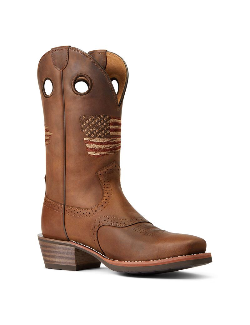 Botas Occidentales Ariat Roughstock Patriot Marrom | LTI589607