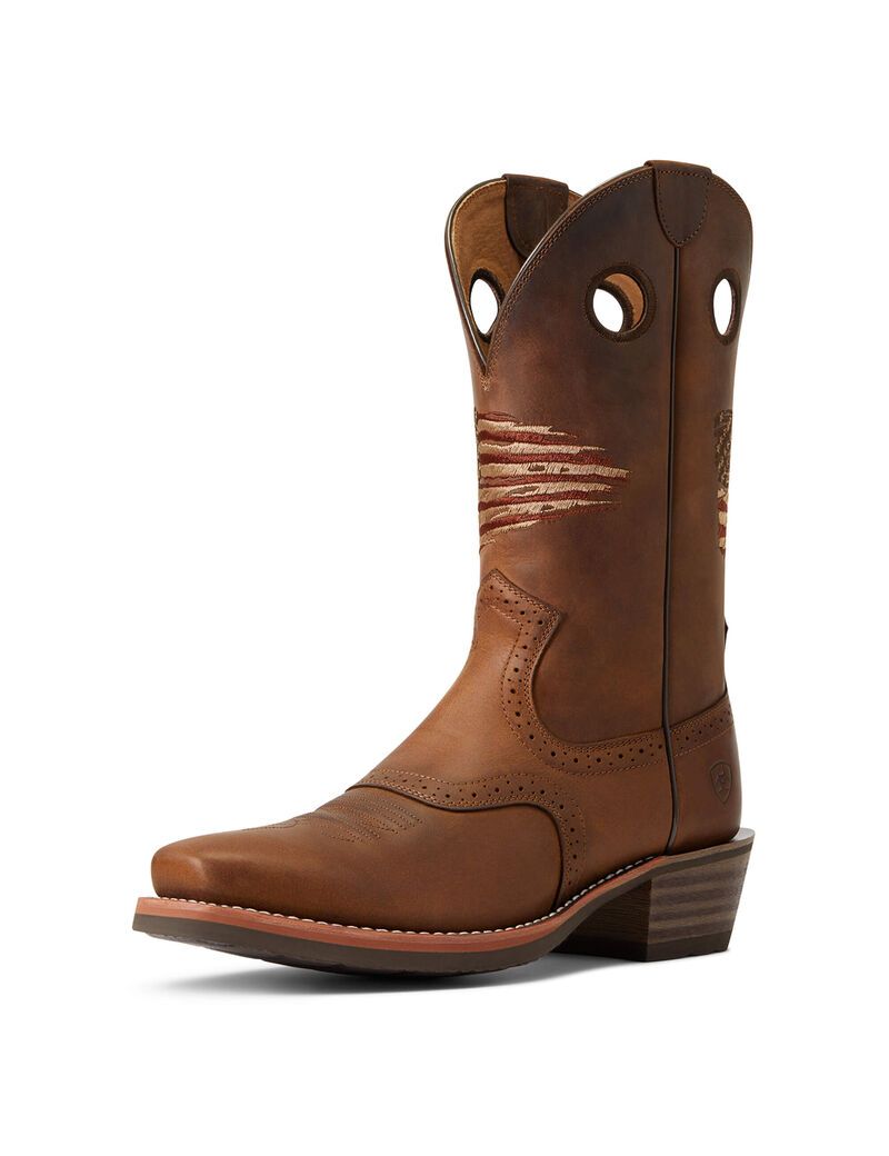 Botas Occidentales Ariat Roughstock Patriot Marrom | LTI589607