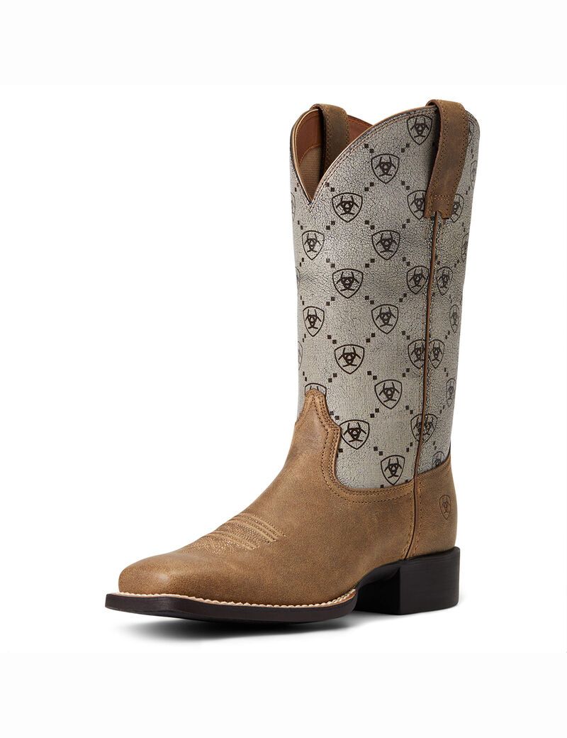 Botas Occidentales Ariat Round Up Anchos Square Puntera Marrom | JXH374829