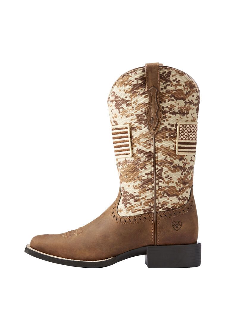 Botas Occidentales Ariat Round Up Patriot Marrom | OUC267549