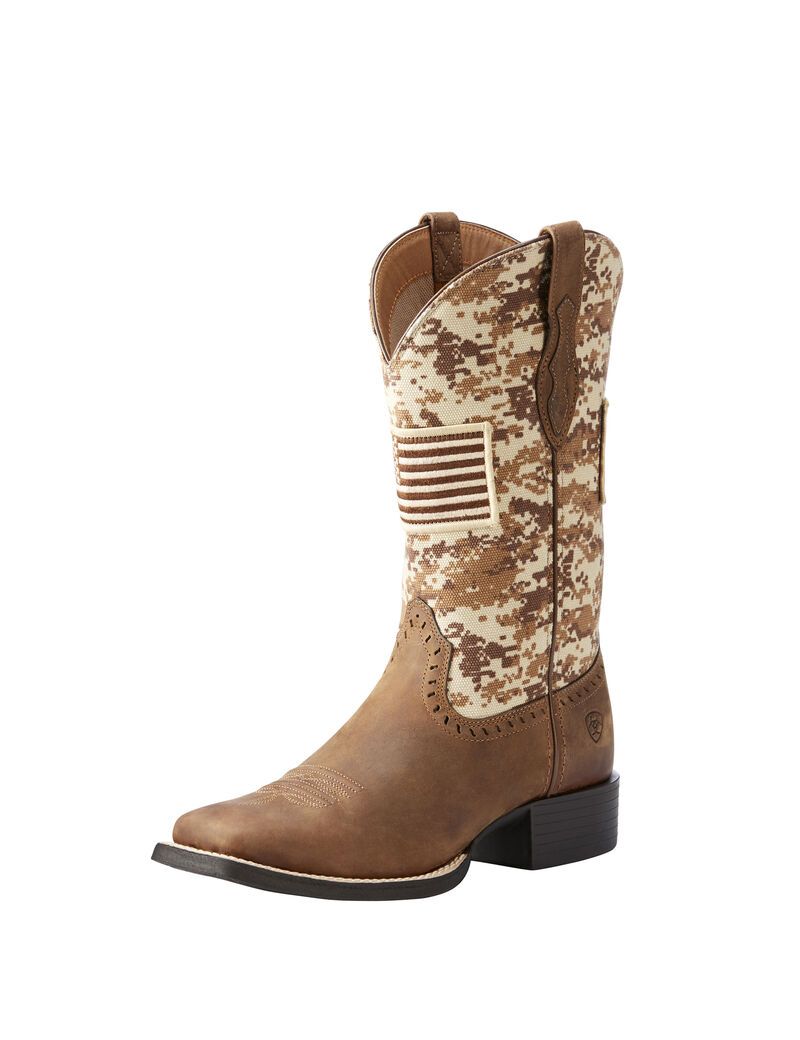 Botas Occidentales Ariat Round Up Patriot Marrom | OUC267549