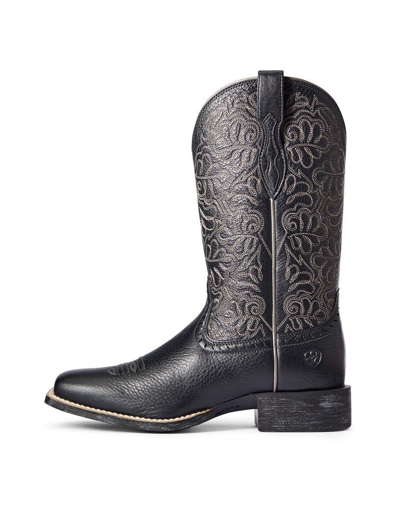 Botas Occidentales Ariat Round Up Remuda Negros | SZH319520