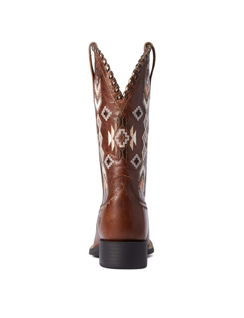 Botas Occidentales Ariat Round Up Skyler Marrom | AFU079285