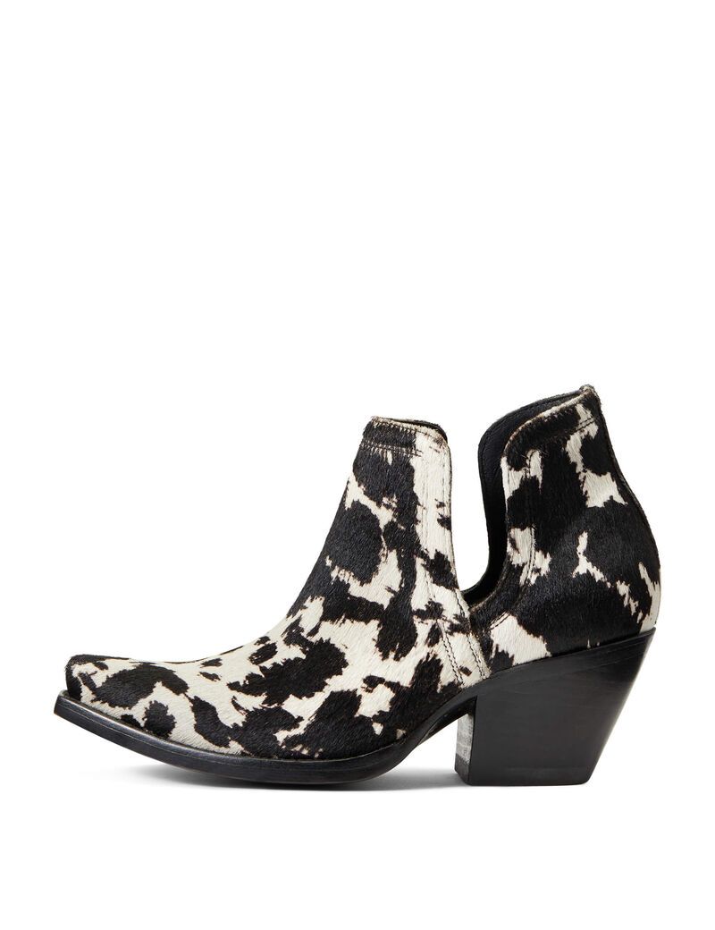 Botines Ariat Dixon Haircalf Western Negros Blancos | VSX036574