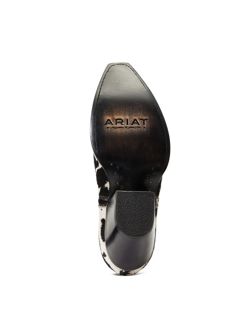 Botines Ariat Dixon Haircalf Western Negros Blancos | VSX036574