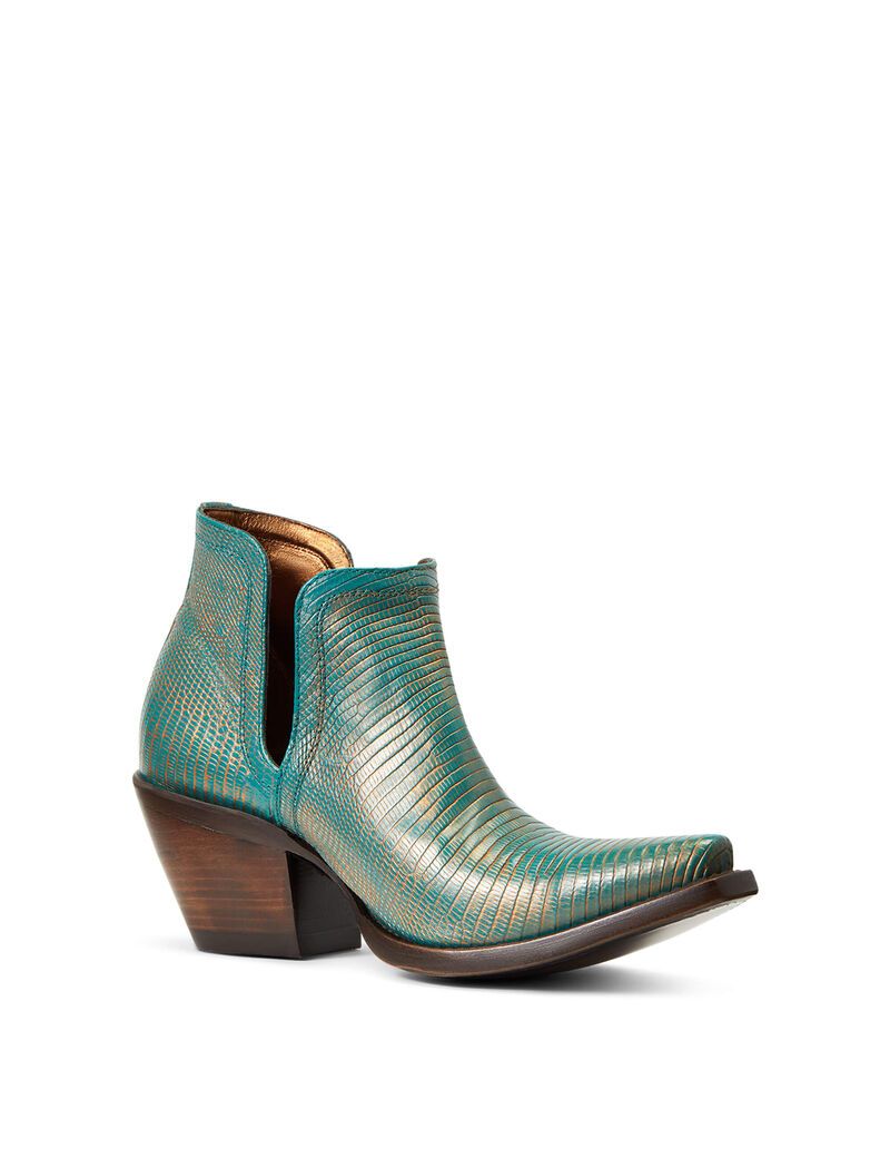 Botines Ariat Dixon Lizard Western Turquesa Metal | ZRP527930