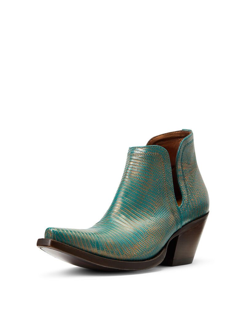 Botines Ariat Dixon Lizard Western Turquesa Metal | ZRP527930