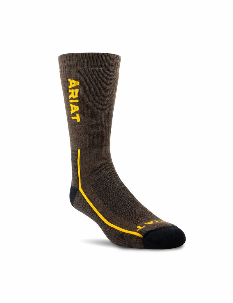 Calcetines Ariat Heavyweight Merino Lana Steel Puntera Performance Trabajo Marrom | HNL786941