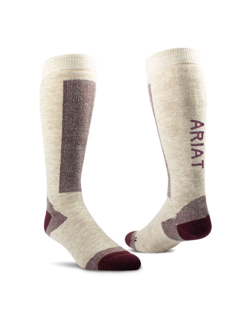 Calcetines Ariat Merinos Vino Azules Claro | EAH719063