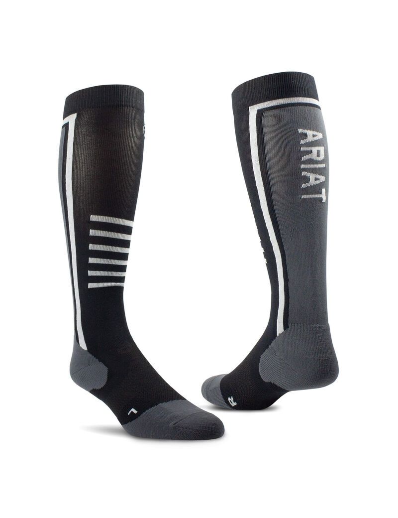 Calcetines Ariat Slimline Performances Negros | FJP781340