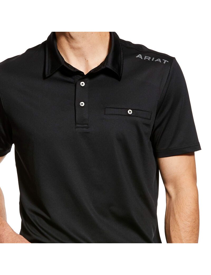 Camisa Polo Ariat Norco Negros | IAY654189