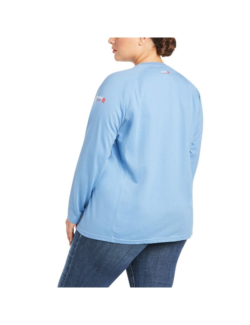 Camisas Ariat FR Air Crew Azules | DNX865702