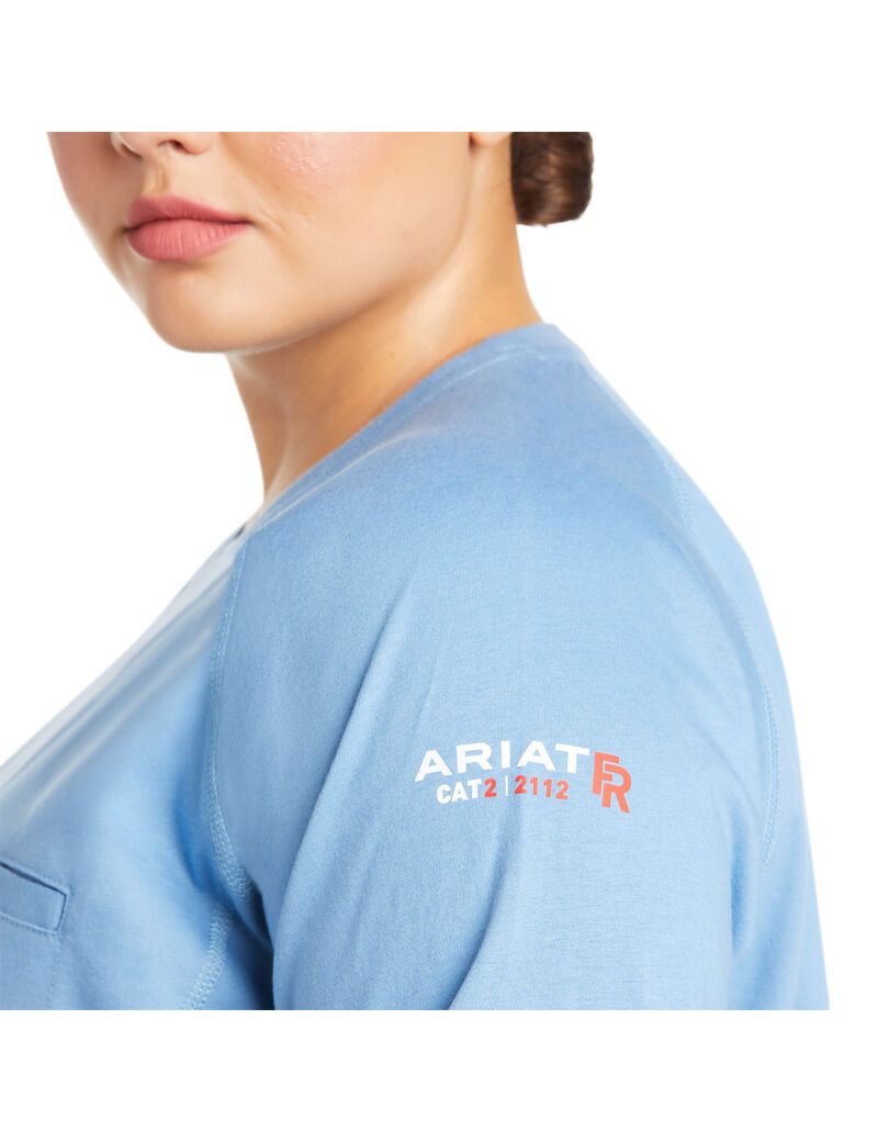 Camisas Ariat FR Air Crew Azules | DNX865702