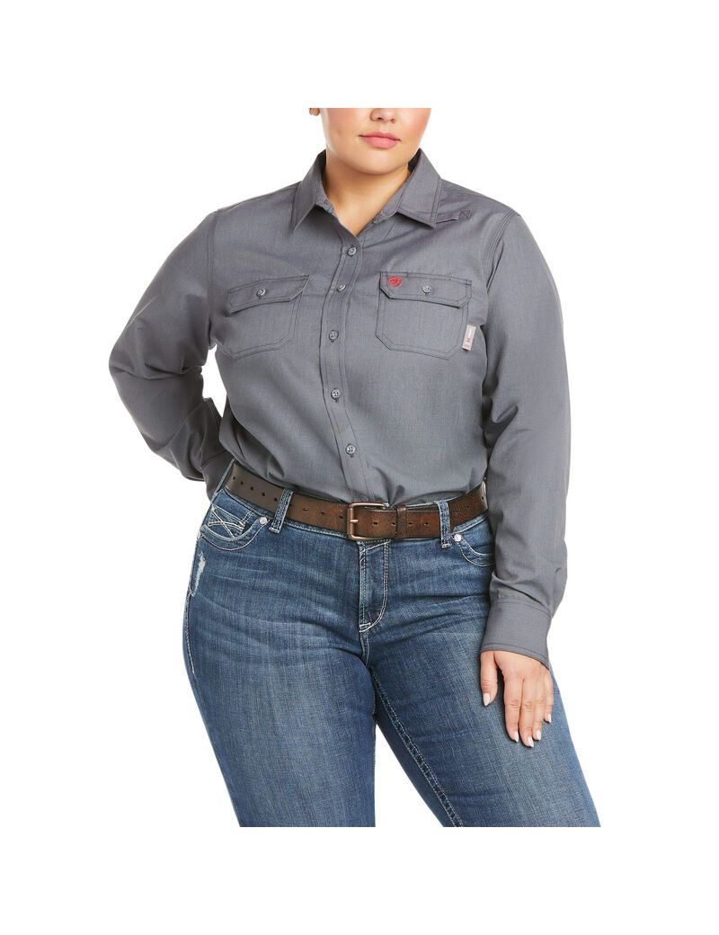 Camisas Ariat FR Featherlight Trabajo Grises | WBS319620