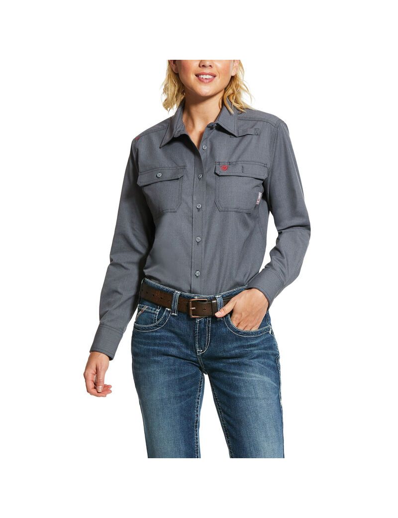 Camisas Ariat FR Featherlight Trabajo Grises | WBS319620