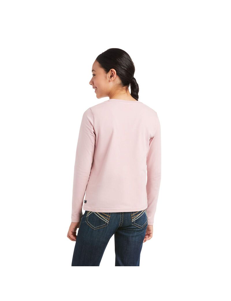 Camisas Ariat Powder Ponies Grises Rosas | NEC821793