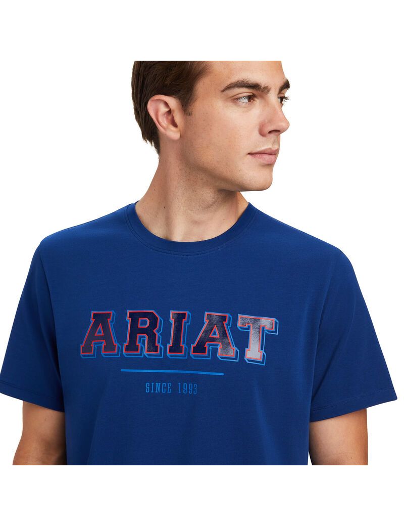 Camisas Ariat Varsity Azules | BEA672598