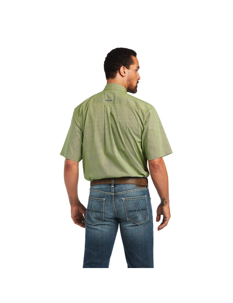 Camisas De Traje Ariat Branson Stretch Classic Fit Verdes | VZH538709