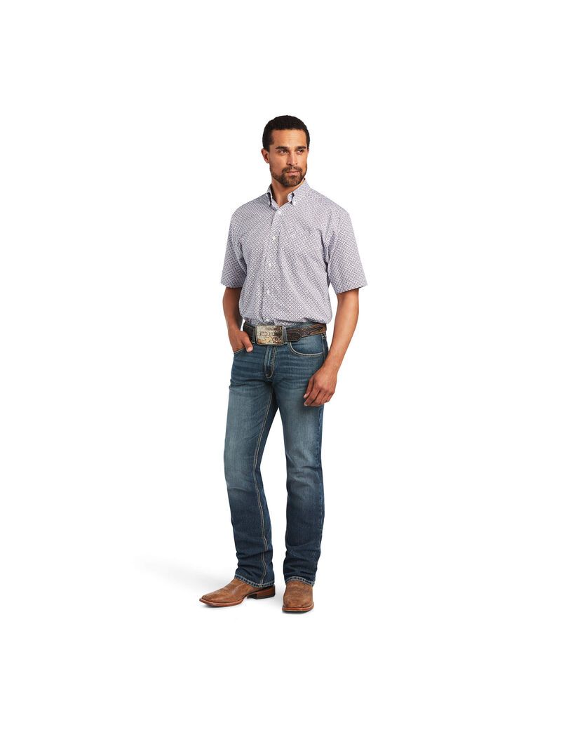 Camisas De Traje Ariat Brecken Classic Fit Lavanda | JZS293871