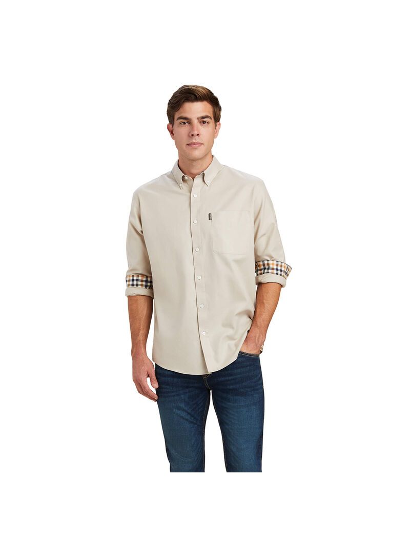 Camisas De Traje Ariat Clement Beige | HVE802971