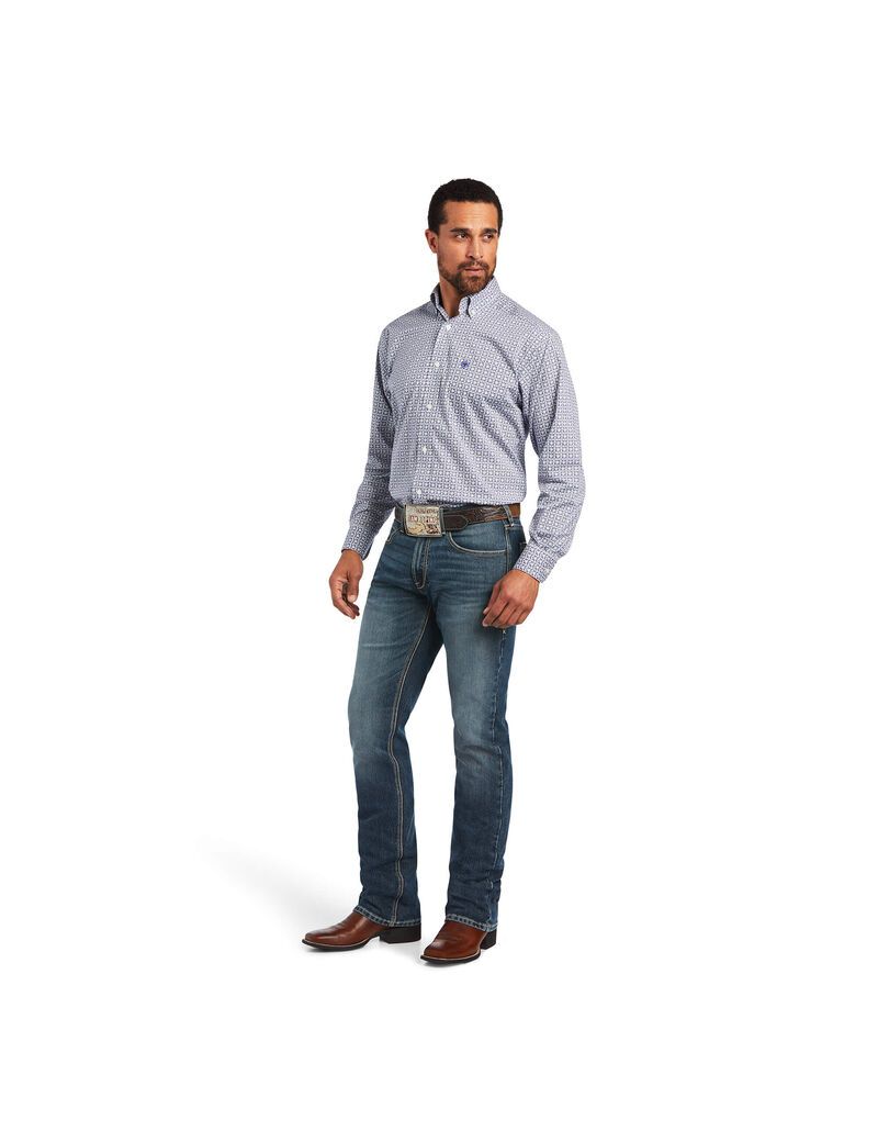 Camisas De Traje Ariat Ilan Stretch Classic Fit Blancos | MTH725690