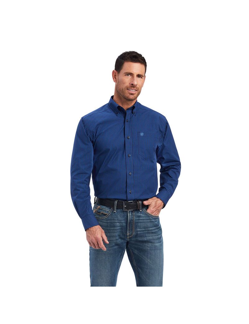 Camisas De Traje Ariat Pro Series Nelson Classic Fit Azules | DNO208345