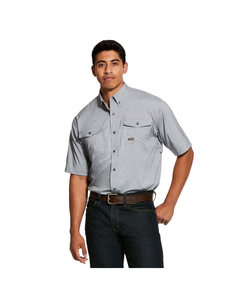 Camisas De Traje Ariat Rebar Made Tough VentTEK DuraStretch Trabajo Grises | LCG173628