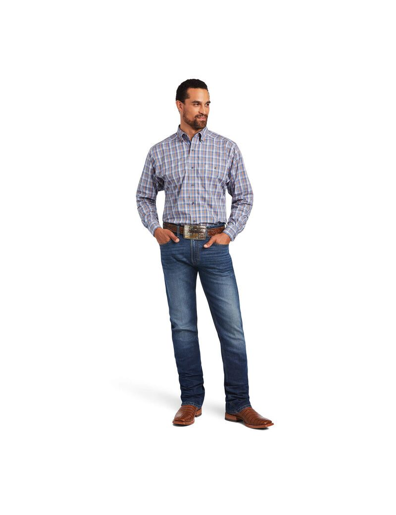 Camisas De Traje Ariat Relentless Agility Stretch Classic Fit Azules | EHT294067