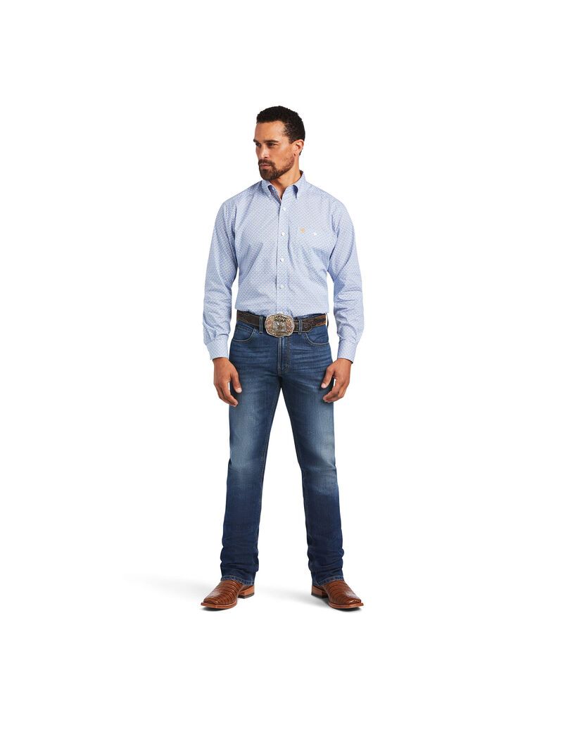 Camisas De Traje Ariat Relentless Alacrity Stretch Classic Fit Azules | XAN759164