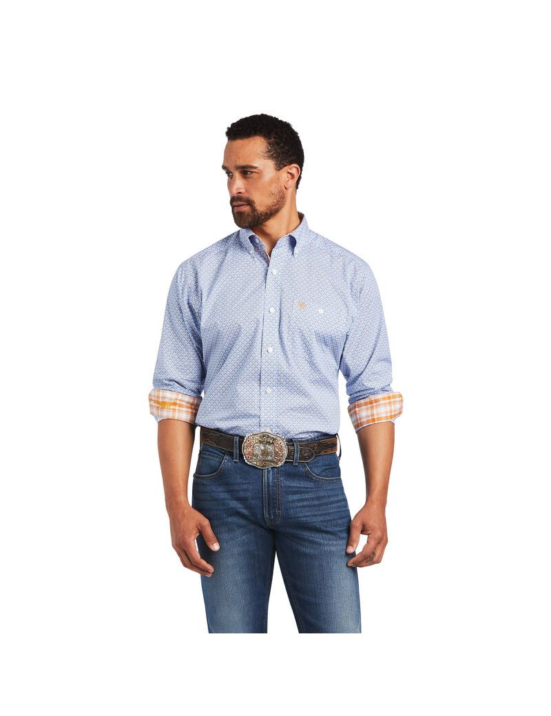 Camisas De Traje Ariat Relentless Alacrity Stretch Classic Fit Azules | XAN759164