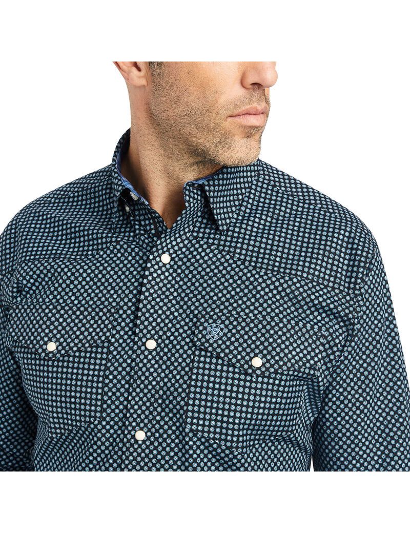 Camisas De Traje Ariat Relentless Sensational Stretch Classic Fit Snap Negros | BNP640875