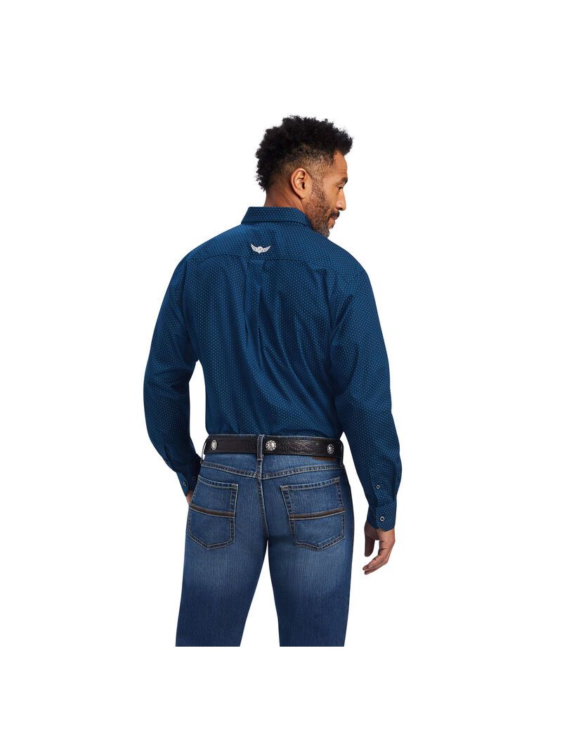 Camisas De Traje Ariat Relentless Skillful Stretch Classic Fit Azul Marino | WKS973456