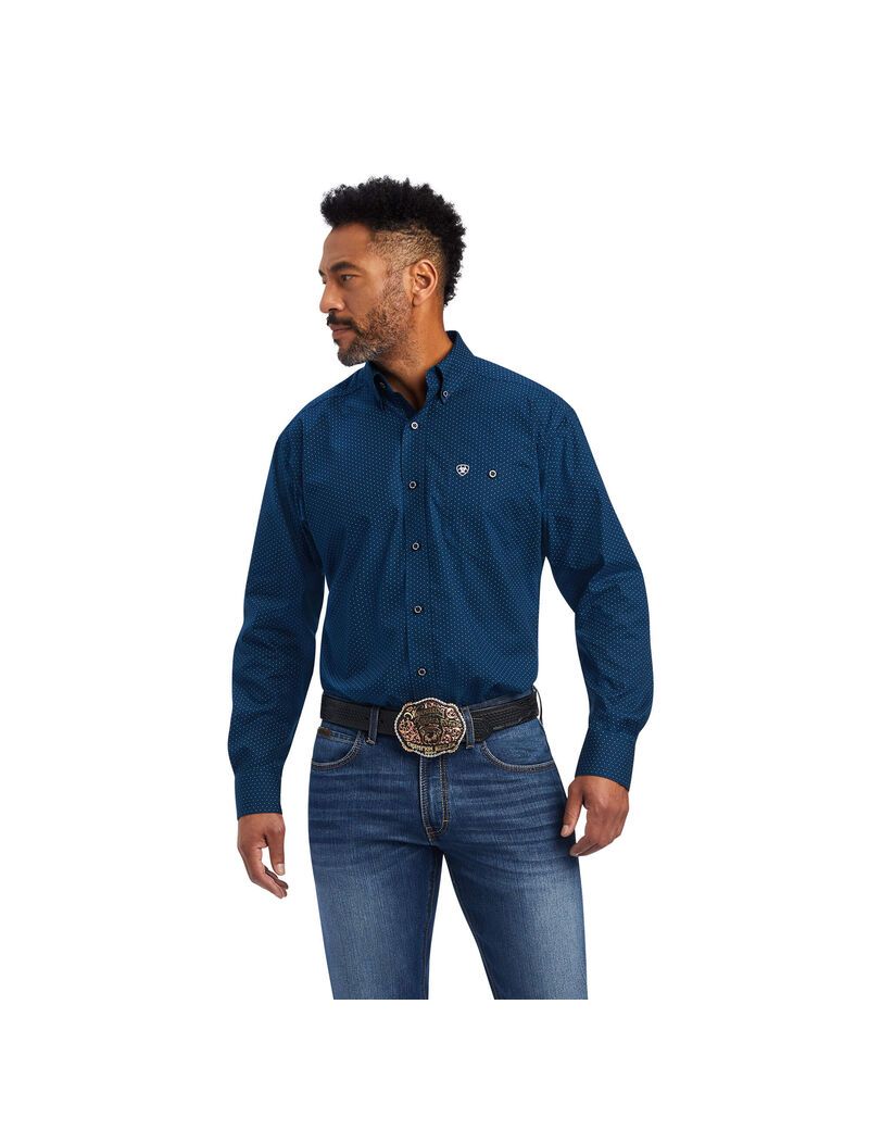 Camisas De Traje Ariat Relentless Skillful Stretch Classic Fit Azul Marino | WKS973456