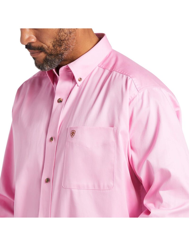 Camisas De Traje Ariat Solid Twill Rosas | MGO315708