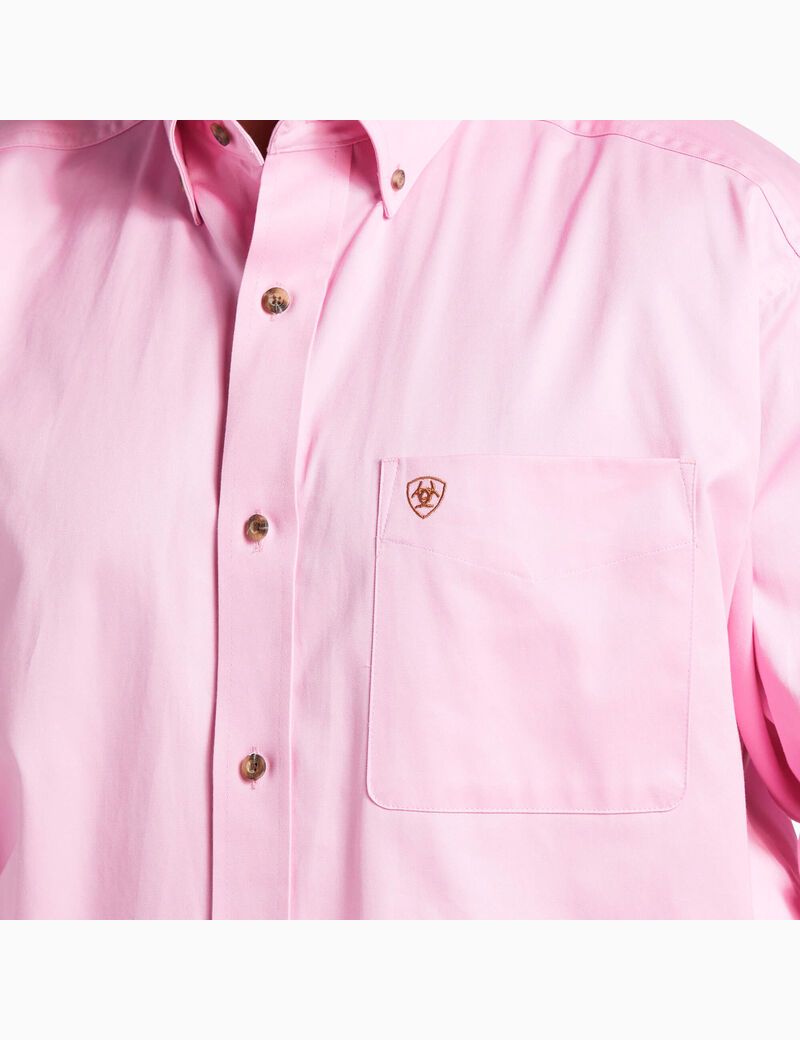 Camisas De Traje Ariat Solid Twill Rosas | MGO315708