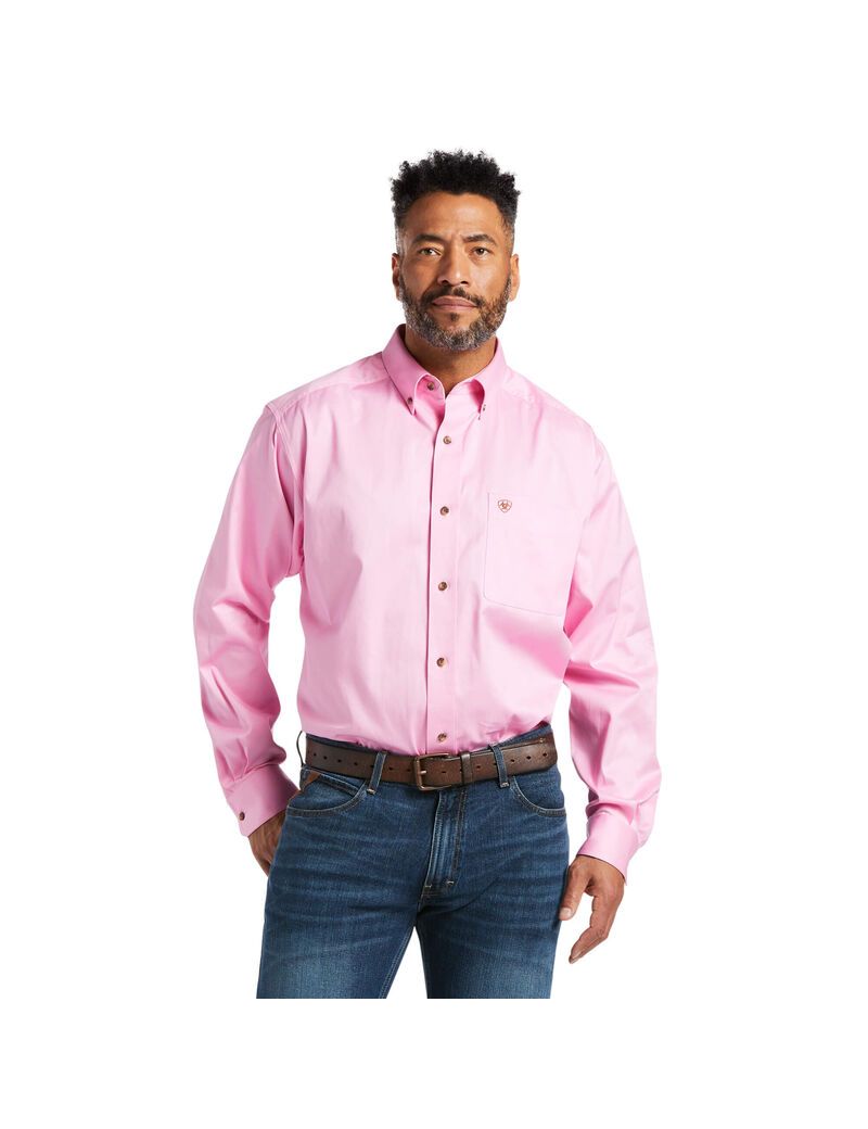 Camisas De Traje Ariat Solid Twill Rosas | MGO315708