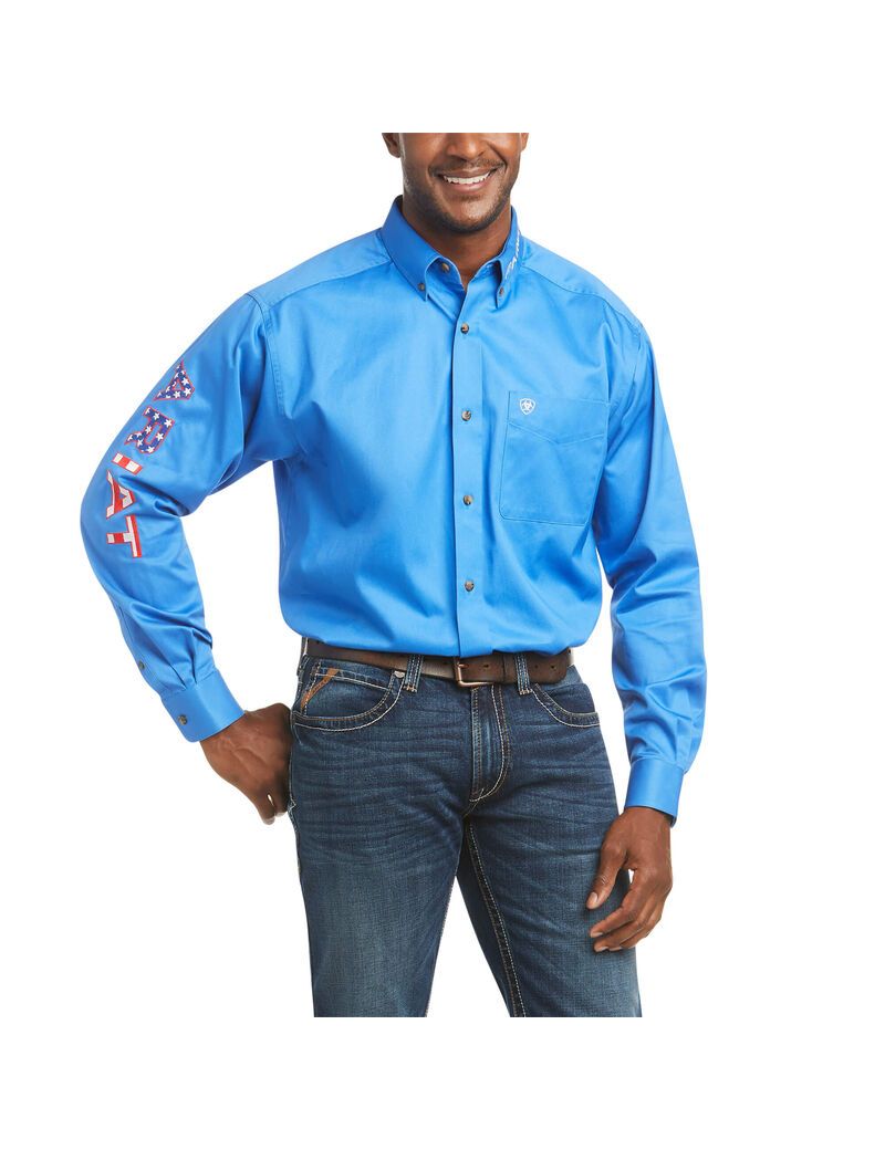 Camisas De Traje Ariat Team Logo Twill Classic Fit Multicolor | EPB687214