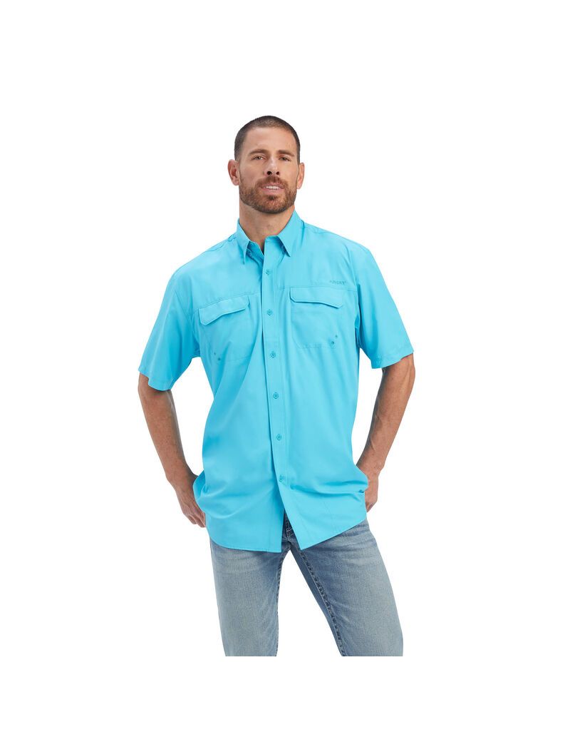 Camisas De Traje Ariat VentTEK Outbound Classic Fit Azules | CKY975821