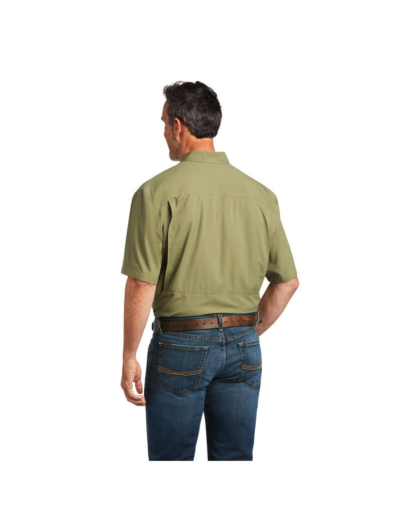 Camisas De Traje Ariat VentTEK Outbound Classic Fit Verdes Oscuro | WUK528407