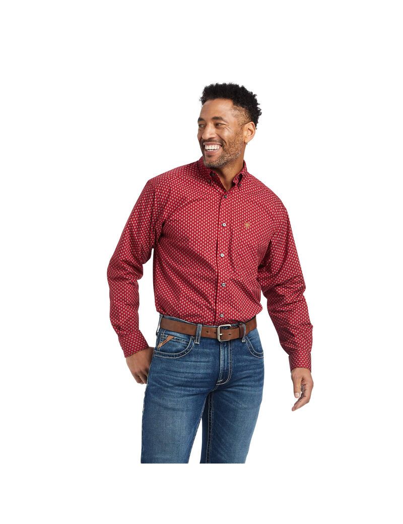 Camisas De Traje Ariat Wilcott Classic Fit Rojos | FMB813254