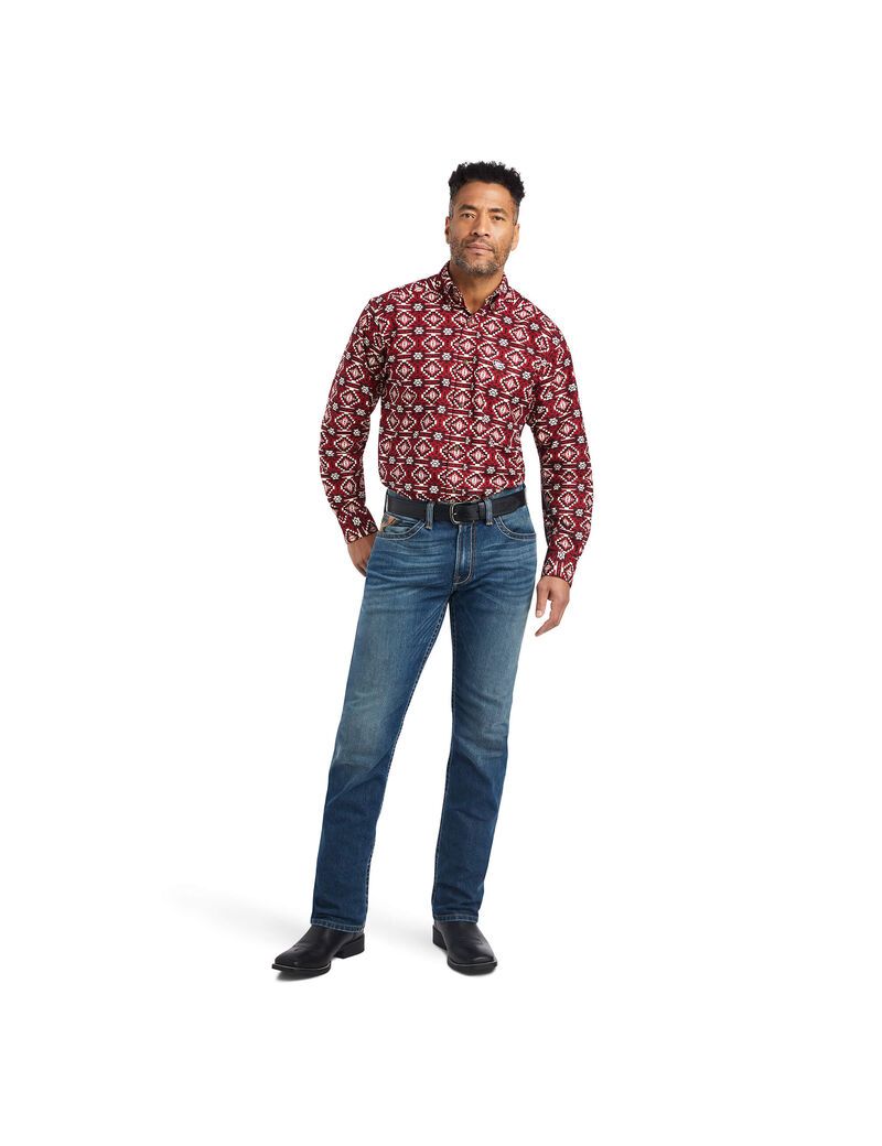 Camisas De Traje Ariat Wylie Classic Fit Rojos | IDP651872