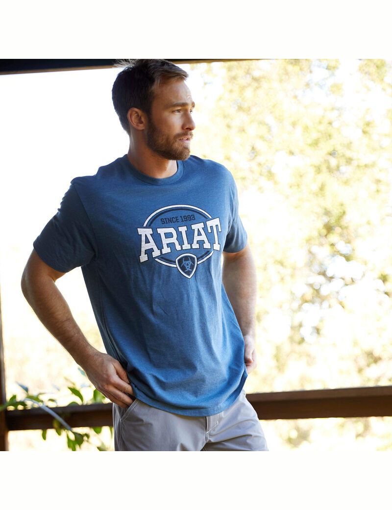 Camiseta Ariat 93 Shield Azules | AEJ360728